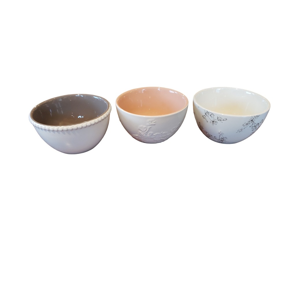 Mary & Martha Grace & Gratitude Dip Bowls Set of 3 Ceramic J6808 1 Chron 29:13